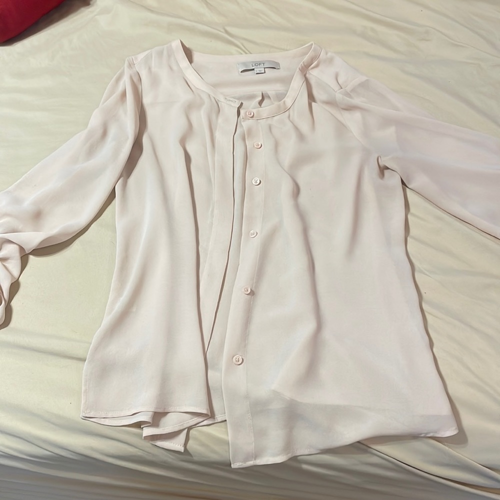 Light pink sheer loft top